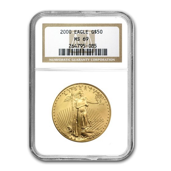 2000 1 oz American Gold Eagle MS-69 NGC 2000 1 oz American Gold Eagle MS-69 NGC