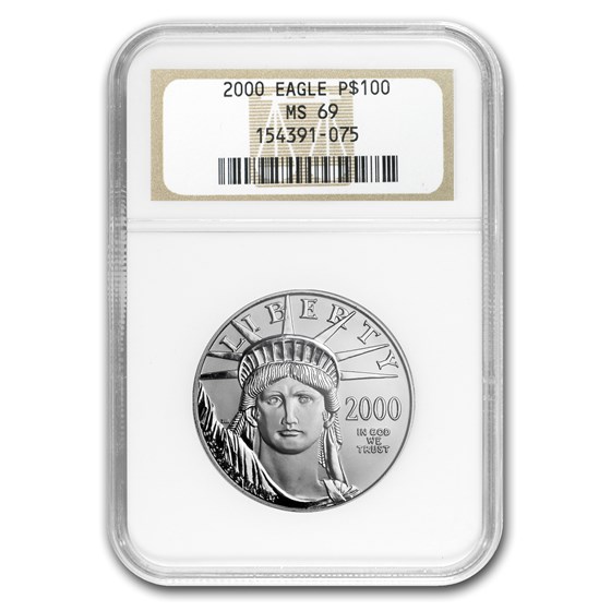 2000 1 oz American Platinum Eagle MS-69 NGC 2000 1 oz American Platinum Eagle MS-69 NGC
