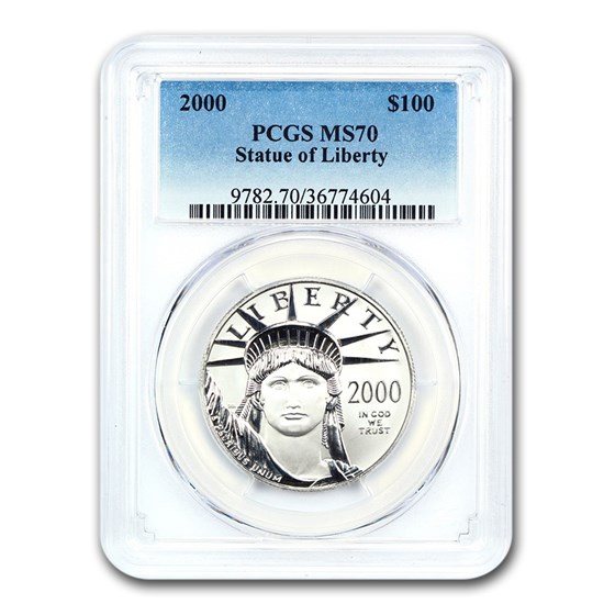 2000 1 oz American Platinum Eagle MS-70 PCGS 2000 1 oz American Platinum Eagle MS-70 PCGS