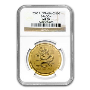 2000 1 oz Gold Lunar Year of the Dragon MS-69 NGC (Series 1) 2000 1 oz Gold Lunar Year of the Dragon MS-69 NGC (Series 1)