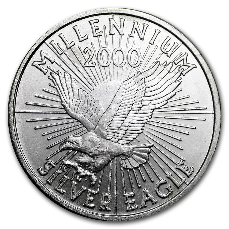 2000 1 oz Silver Round - Sunshine Mining (Millennium Eagle)