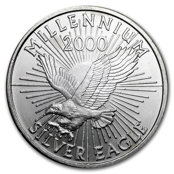 2000 1 oz Silver Round - Sunshine Mining (Millennium Eagle) 2000 1 oz Silver Round - Sunshine Mining (Millennium Eagle)