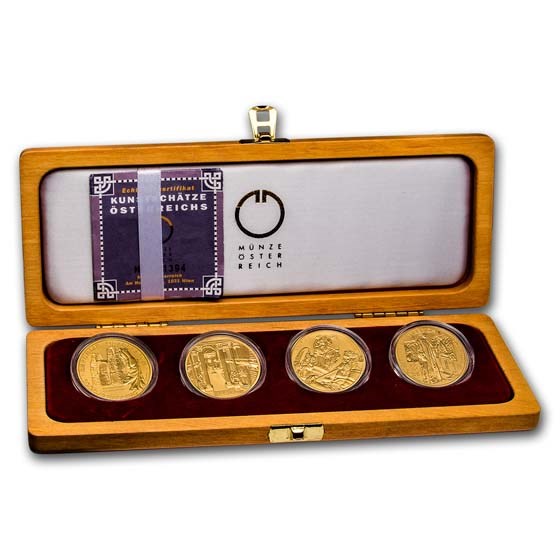 2000-2003 Austria 4-Coin Gold Proof Set 2000-2003 Austria 4-Coin Gold Proof Set