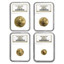 2000 4-Coin American Gold Eagle Set MS-69 NGC