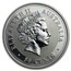 2000 Australia 1/2 oz Silver Year of the Dragon BU (Spots)