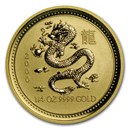 2000 Australia 1/4 oz Gold Lunar Dragon BU (Series I)