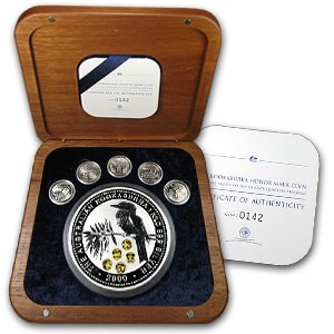 2000 Australia 1 kilo Silver Kookaburra BU (Gold Honor Mark) 2000 Australia 1 kilo Silver Kookaburra BU (Gold Honor Mark)