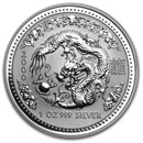 2000 Australia 1 oz Silver Year of the Dragon BU (Series I)