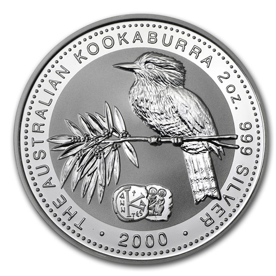 2000 Australia 2 oz Silver Kookaburra BU (Byzantine Bronze Privy) 2000 Australia 2 oz Silver Kookaburra BU (Byzantine Bronze Privy)