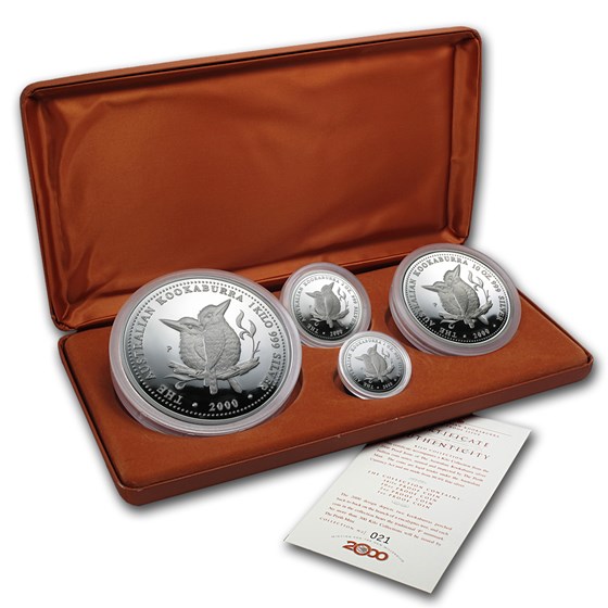 2000 Australia 4-Coin Silver Kookaburra Proof Set 2000 Australia 4-Coin Silver Kookaburra Proof Set