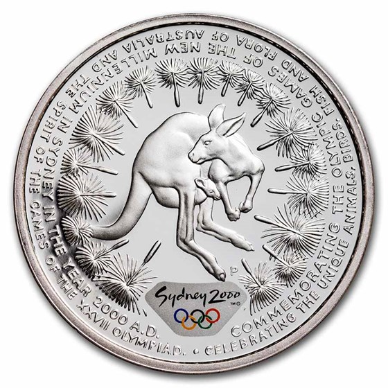 2000 Australia $5 Silver Kangaroo Sydney Olympics 2000 Australia $5 Silver Kangaroo Sydney Olympics