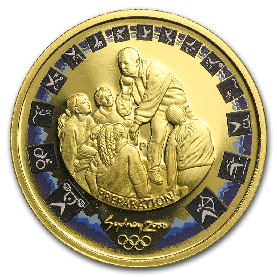 2000 Australia Proof Gold $100 Shot Put