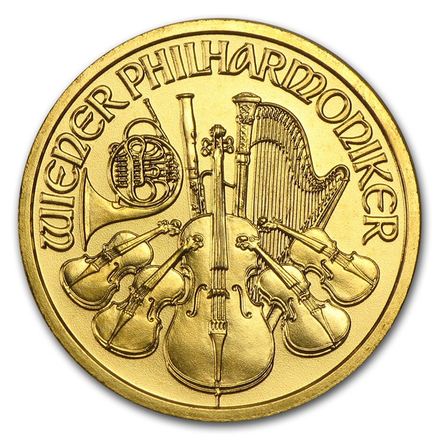 2000 Austria 1/10 oz Gold Philharmonic BU