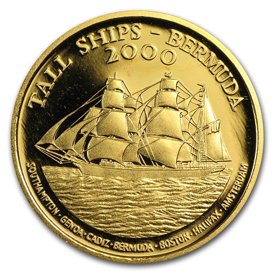 2000 Bermuda Proof Gold $15 Tall Ships Races 2000 Bermuda Proof Gold $15 Tall Ships Races