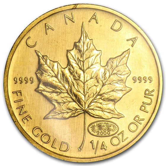 2000 Canada 1/4 oz Gold Maple Leaf BU 2000 Canada 1/4 oz Gold Maple Leaf BU