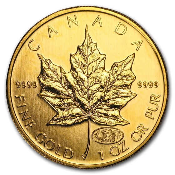 2000 Canada 1 oz Gold Maple Leaf BU 2000 Canada 1 oz Gold Maple Leaf BU
