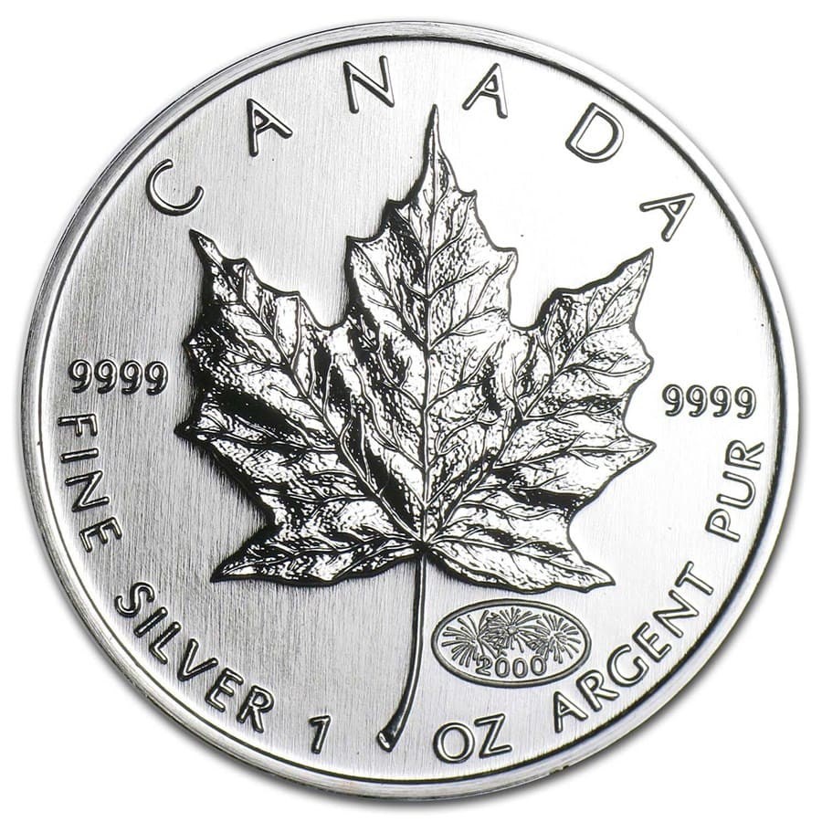 Buy 2000 Canadian 1 oz Silver Maple Leaf BU APMEX