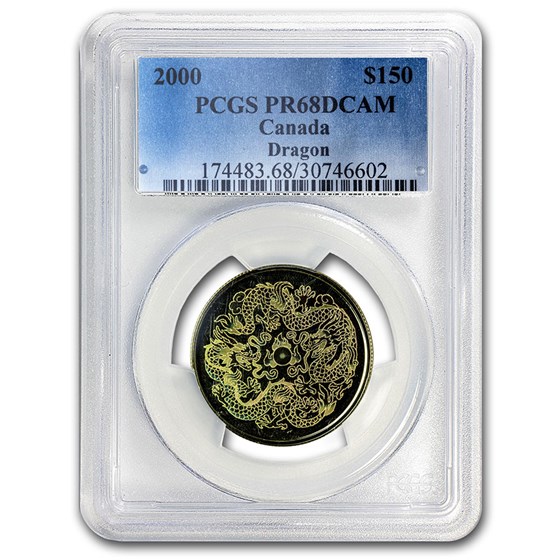 2000 Canada Gold $150 Lunar Dragon PR-68 PCGS DCAM (Hologram) 2000 Canada Gold $150 Lunar Dragon PR-68 PCGS DCAM (Hologram)