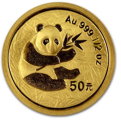 2000 China 1/2 oz Gold Panda Frosted BU (Sealed) 2000 China 1/2 oz Gold Panda Frosted BU (Sealed)