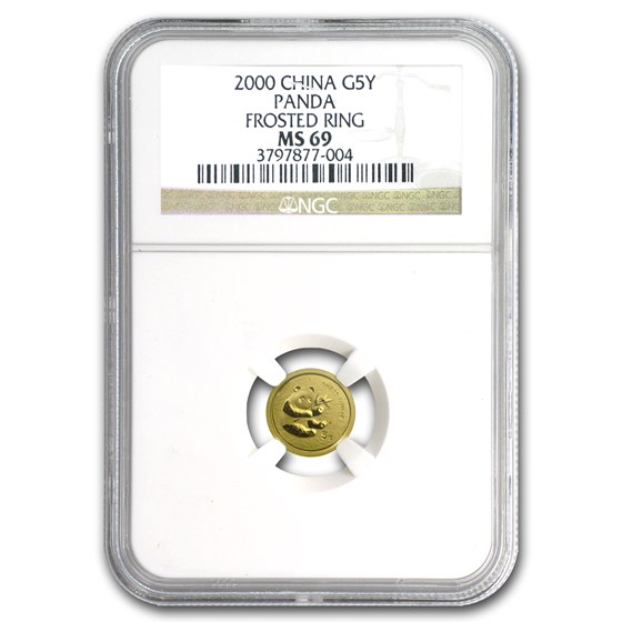 2000 China 1/20 oz Gold Panda Frosted MS-69 NGC 2000 China 1/20 oz Gold Panda Frosted MS-69 NGC