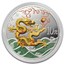 2000 China 1 oz Silver Year of the Dragon Colorized (COA)