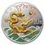 2000 China 1 oz Silver Year of the Dragon Colorized (COA)