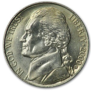2000-D Jefferson Nickel BU
