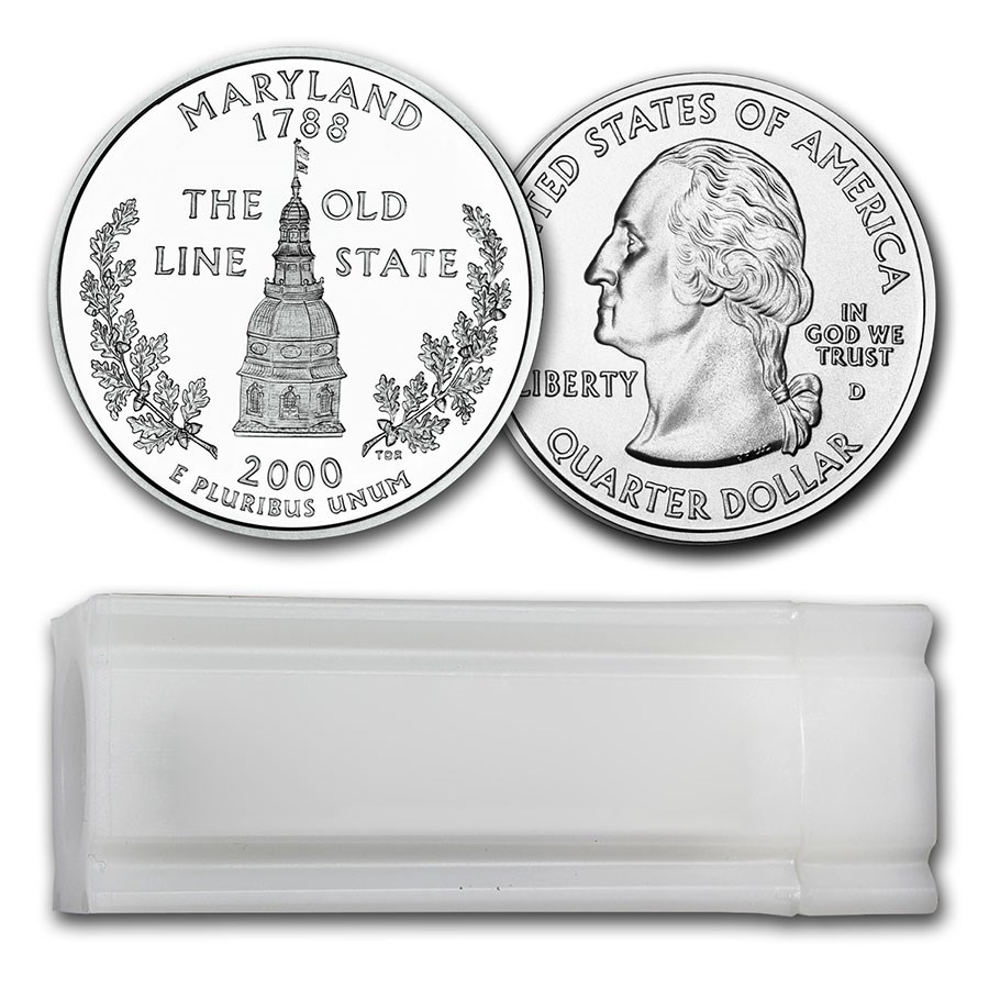 2000-D Maryland Statehood Quarter 40-Coin Roll BU