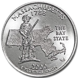 2000-D Massachusetts State Quarter BU