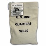 2000-D New Hampshire Statehood Quarter $25 Sealed Mint Bag BU