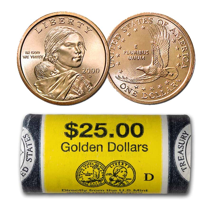 2000-D Sacagawea Dollar (25-Coin Roll) BU