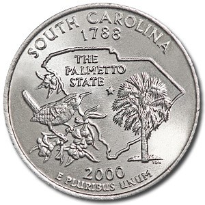 2000-D South Carolina State Quarter BU