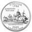 2000-D Virginia Statehood Quarter 40-Coin Roll BU