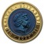 2000 Gibraltar 1 Crown Proof Gold Bimetallic Penny Post