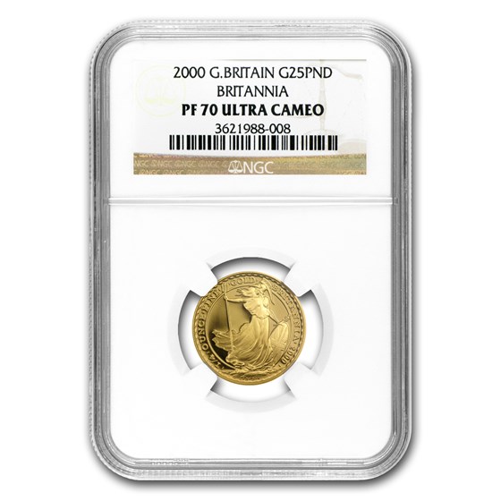 2000 Great Britain 1/4 oz Proof Gold Britannia PF-70 NGC 2000 Great Britain 1/4 oz Proof Gold Britannia PF-70 NGC