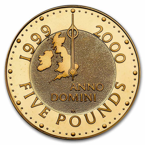 2000 Great Britain Gold £5 Millennium Proof (w/Box) 2000 Great Britain Gold £5 Millennium Proof (w/Box)