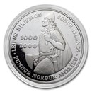 2000 Iceland Leif Ericson 1,000 Kronur Silver Prf (Capsule only)