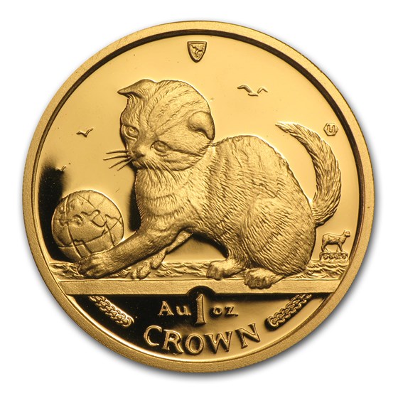 2000 Isle of Man 1 oz Gold Scottish Fold Cat BU 2000 Isle of Man 1 oz Gold Scottish Fold Cat BU