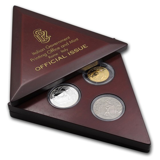 2000 Italy 3-Medal Honoring The New Millennium Proof Set (w/Box) 2000 Italy 3-Medal Honoring The New Millennium Proof Set (w/Box)