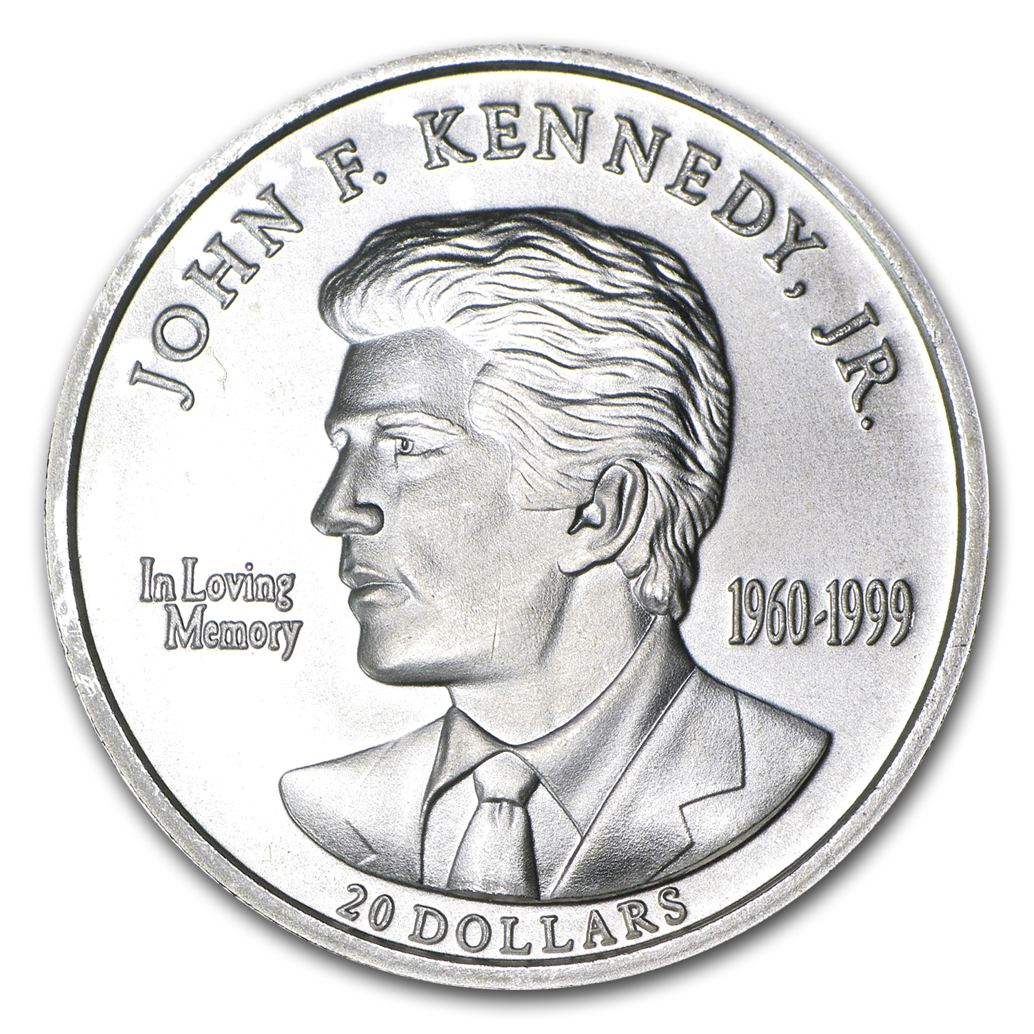 Buy 2000 Liberia 1 oz Silver $20 JFK Jr | APMEX