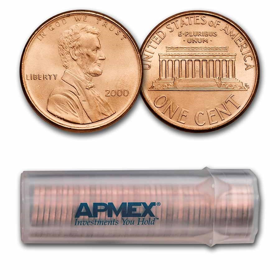 2000 Lincoln Cent 50-Coin Roll BU