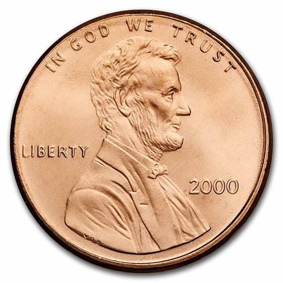 2000 Lincoln Cent BU (Red) 2000 Lincoln Cent BU (Red)