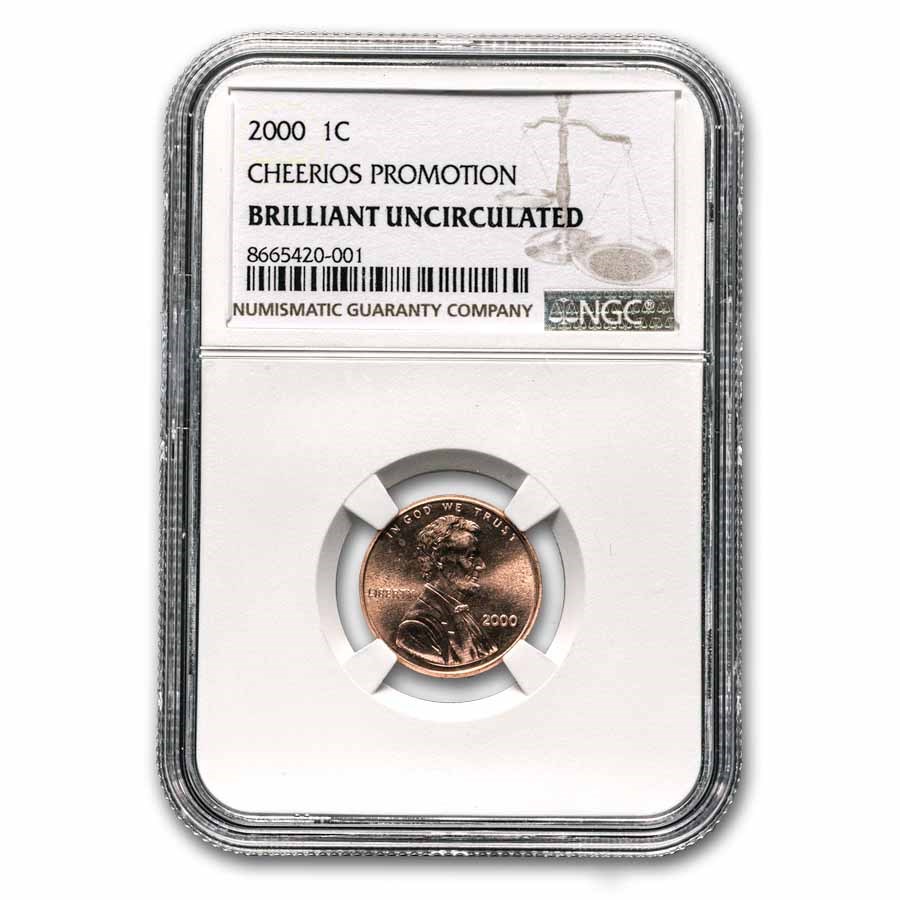 2000 Lincoln Cent Cheerios Cent BU (Red)