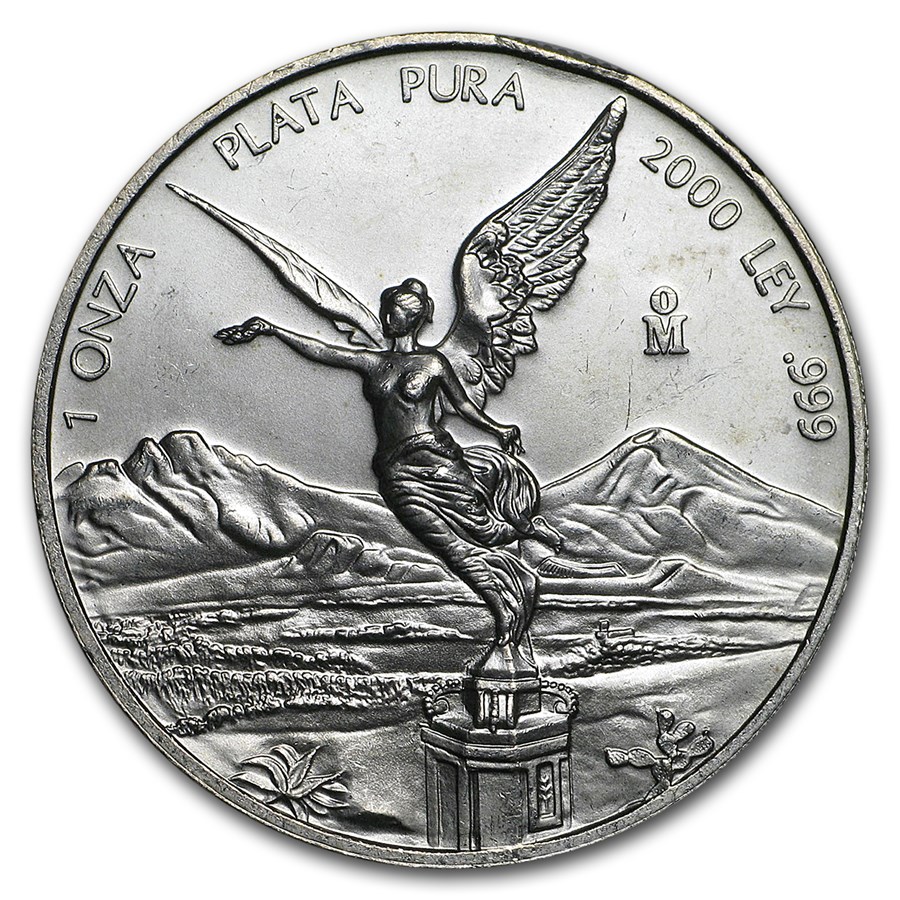 2000 Mexico 1 oz Silver Libertad BU (Abrasions)