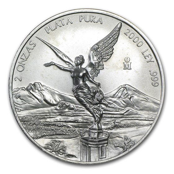 2000 Mexico 2 oz Silver Libertad BU