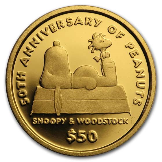 Buy 2000 Niue Gold $50 50th Anniversary of Peanuts Proof | APMEX