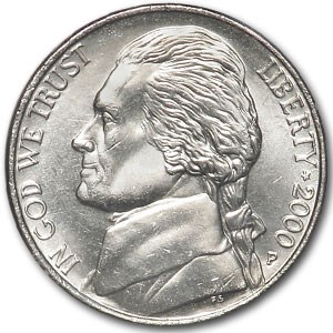 2000-P Jefferson Nickel BU