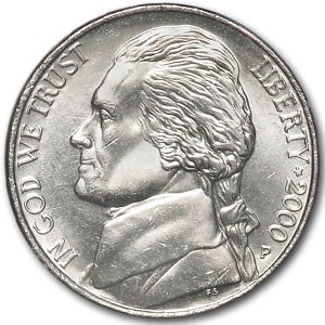 2000-P Jefferson Nickel BU 2000-P Jefferson Nickel BU
