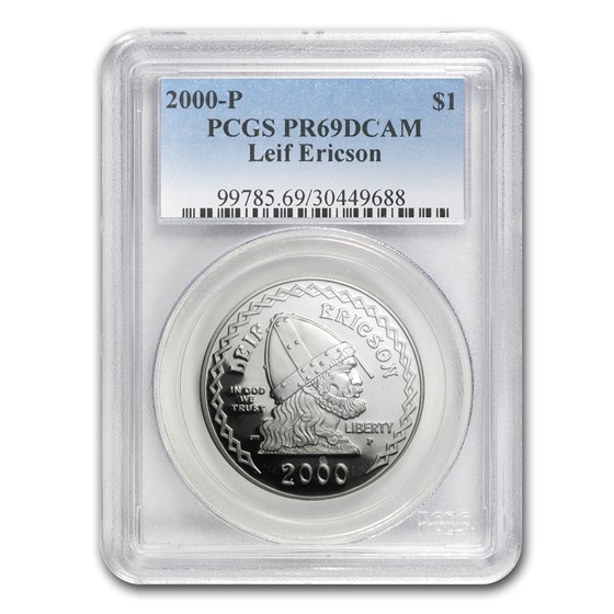 2000-P Leif Ericson $1 Silver Commem PR-69 PCGS