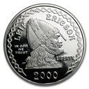 2000-P Leif Ericson $1 Silver Commem Proof (w/Box & COA)